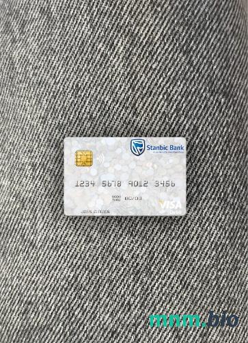 Zimbabwe Stanbic bank visa obciążyć card wygląd fotograficzny skan PSD + zdjęcie
